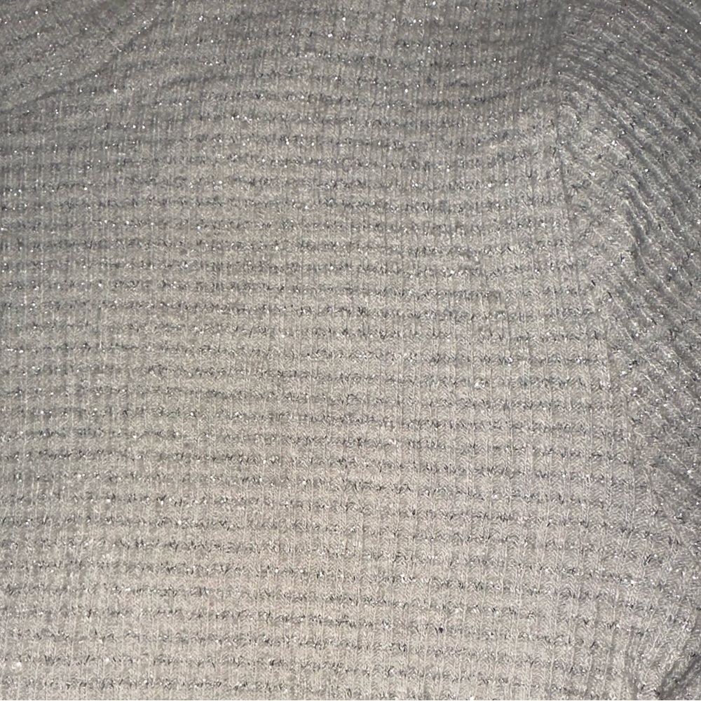 Abercrombie & Fitch Beige and Silver Turtleneck Sz. L - Picture 4 of 5